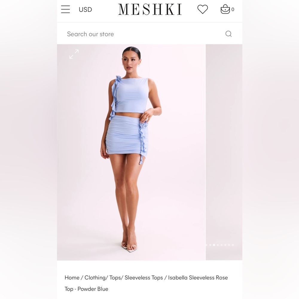 Meshki Isabella top and Brydee skirt set